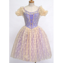 レースドレス01パープル×ベージュ:rtu03lacedress01_lilabg
