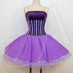 ベアトップストライプドレス01パープル系:rtu19baretopstripe01_ppl